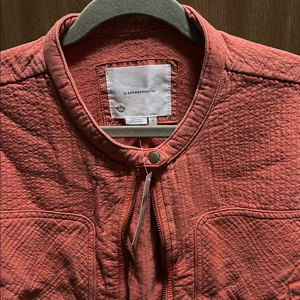 Anthropologie Coral Quilted Jacket
